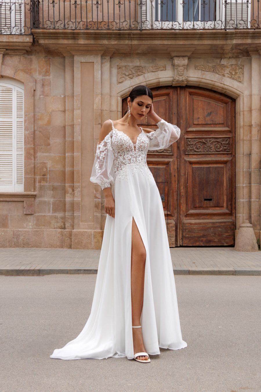 Suknia ślubna Eb0245  - Ellebeline - kolor Iviry - rozmiar 36 - Salon Le Mariage