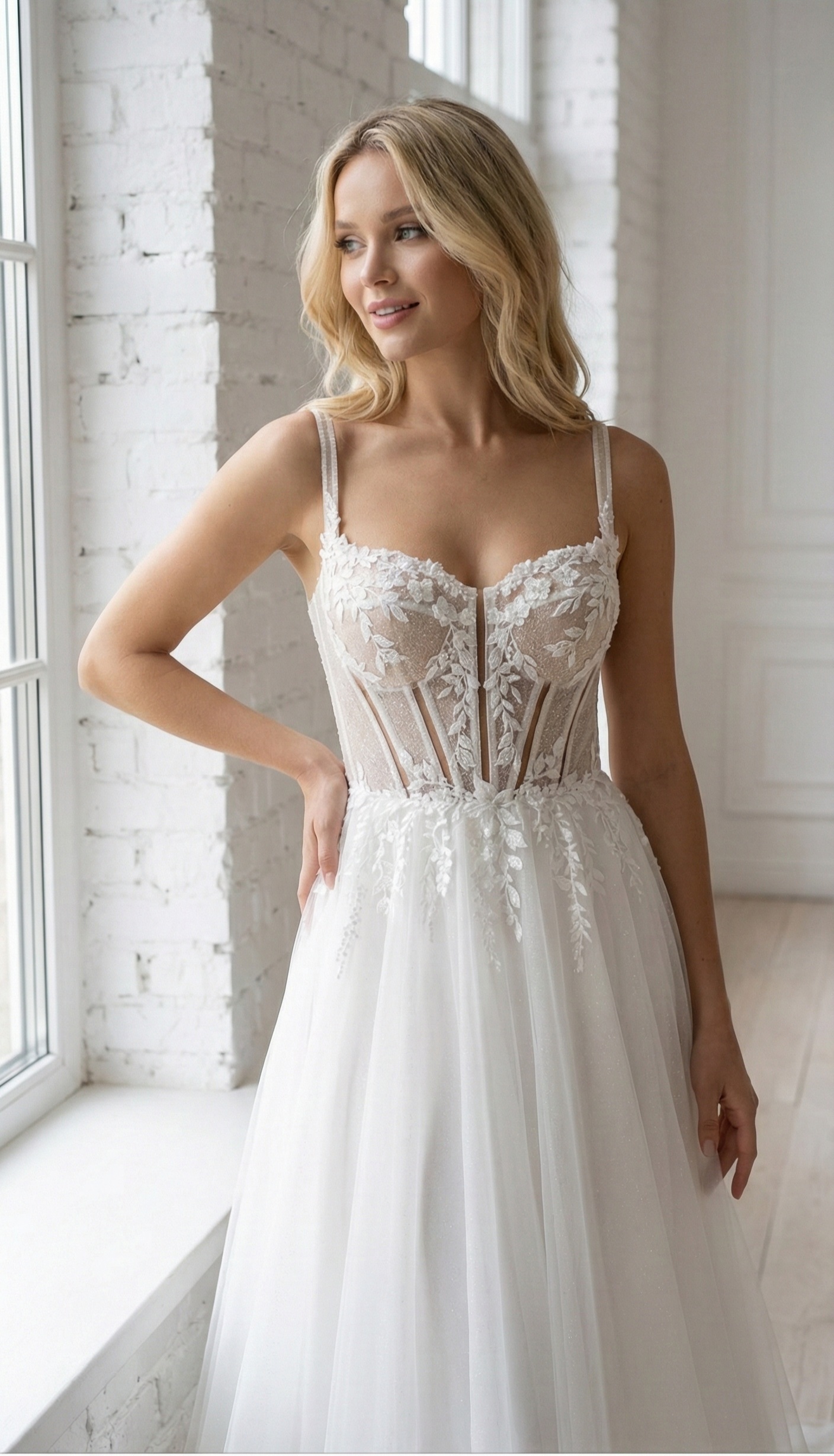 Suknia ślubna Dms022  - White Lady - kolor Org - rozmiar 38 - Salon Le Mariage