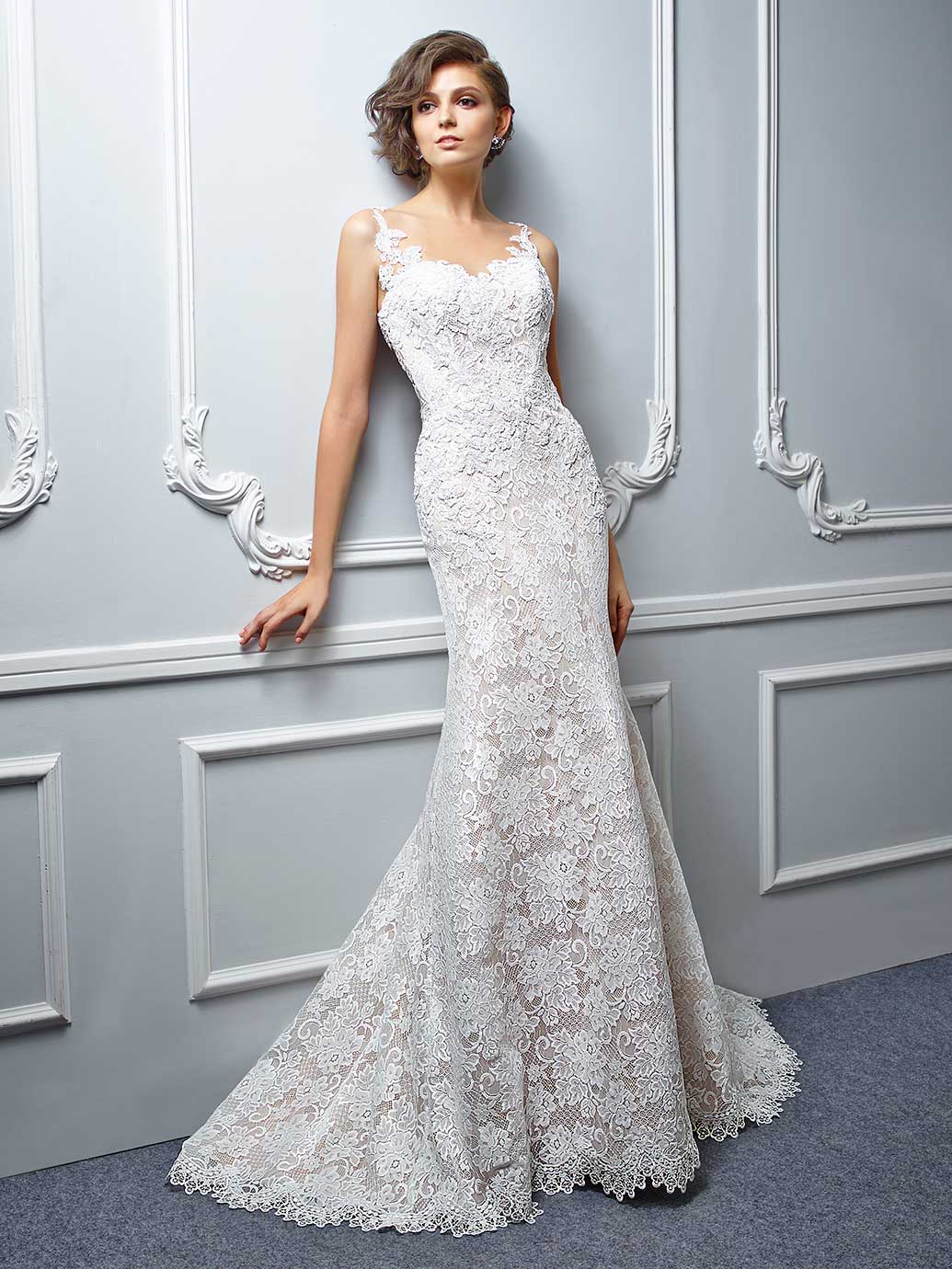 Suknia ślubna BT-17-18  - Enzoani - kolor Ivory nude - rozmiar 36 - Salon Le Mariage