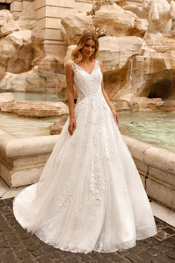 Suknia ślubna EB0073  - Ellebeline - kolor Ivory - rozmiar 36, 38 - Salon Le Mariage