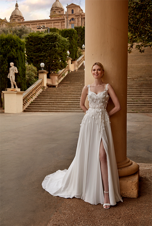 Suknia ślubna EB0138  - Ellebeline - kolor Smietanka - rozmiar 36, 38 - Salon Le Mariage
