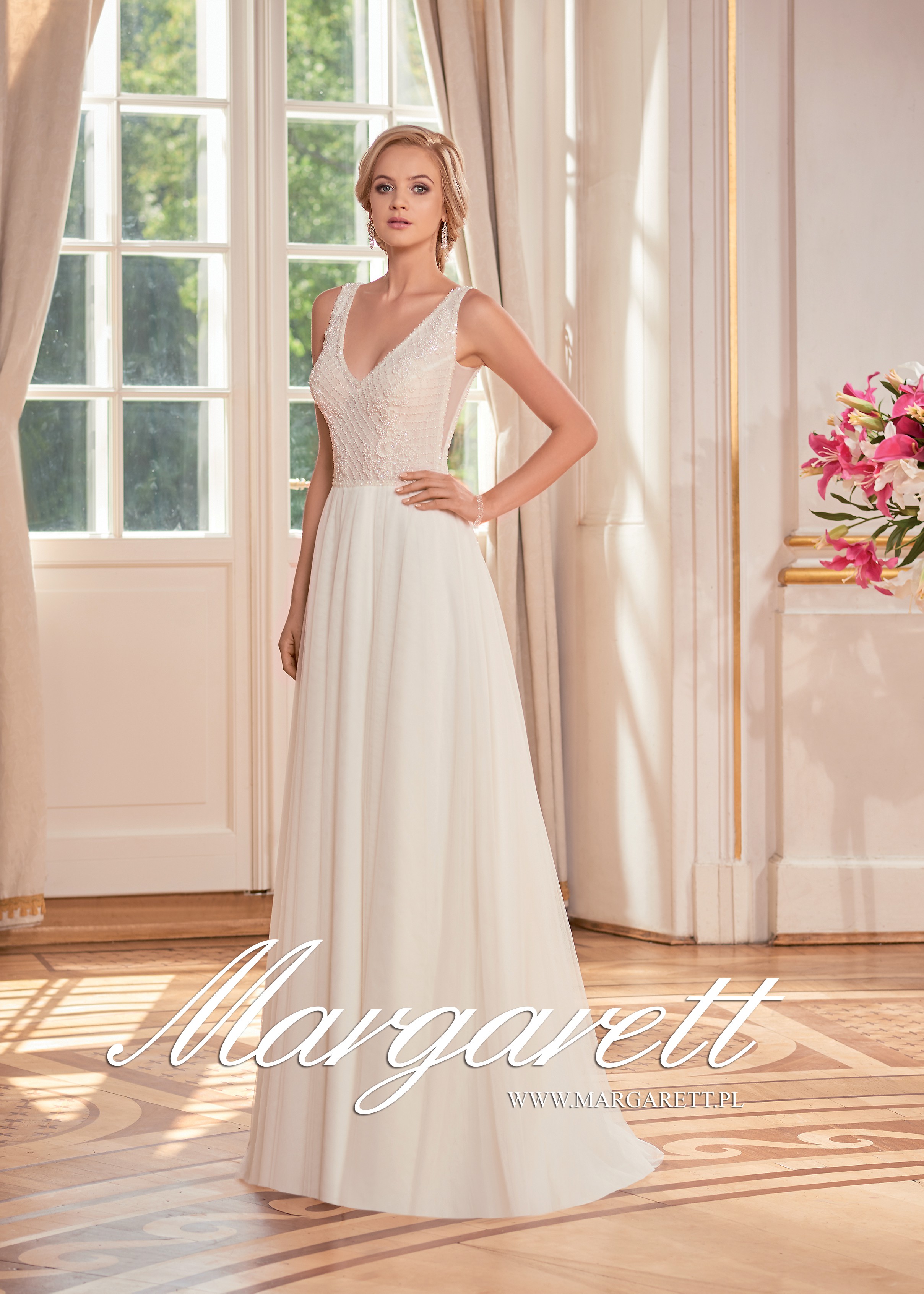 Suknia ślubna natalii  - Margarett - kolor smiet - rozmiar 38 - Salon Le Mariage